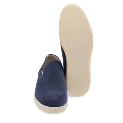  Lacivert Nubuk Deri Erkek Loafer - E24I1AY56695-C39 - 4