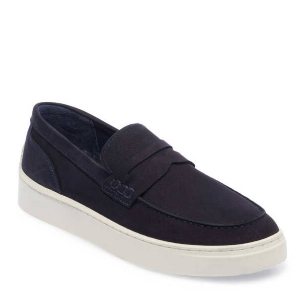Lacivert Nubuk Deri Erkek Loafer - E24I1AY56746-C39 - 1