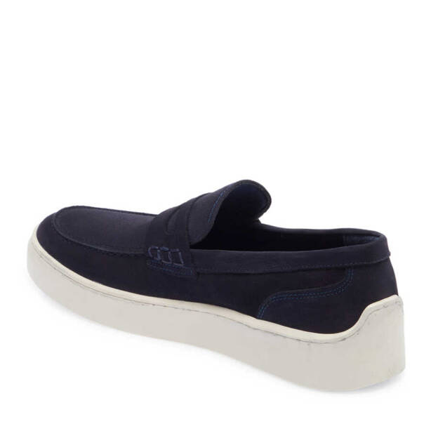 Lacivert Nubuk Deri Erkek Loafer - E24I1AY56746-C39 - 2