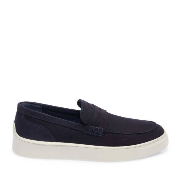 Lacivert Nubuk Deri Erkek Loafer - E24I1AY56746-C39 - 3