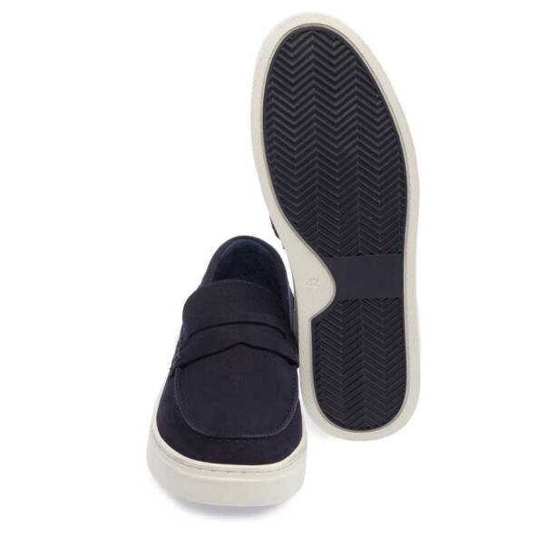 Lacivert Nubuk Deri Erkek Loafer - E24I1AY56746-C39 - 4