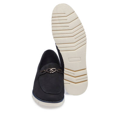  Lacivert Nubuk Deri Erkek Loafer - E24I1AY56783-C39 - 4