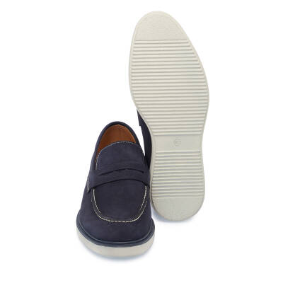 Lacivert Nubuk Deri Erkek Loafer - E25I1AY57161-C39 - 4