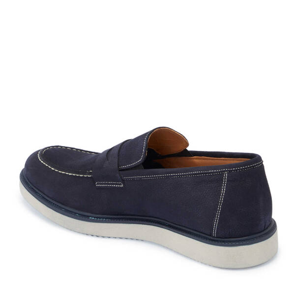 Lacivert Nubuk Deri Erkek Loafer - E25I1AY57161-C39 - 2