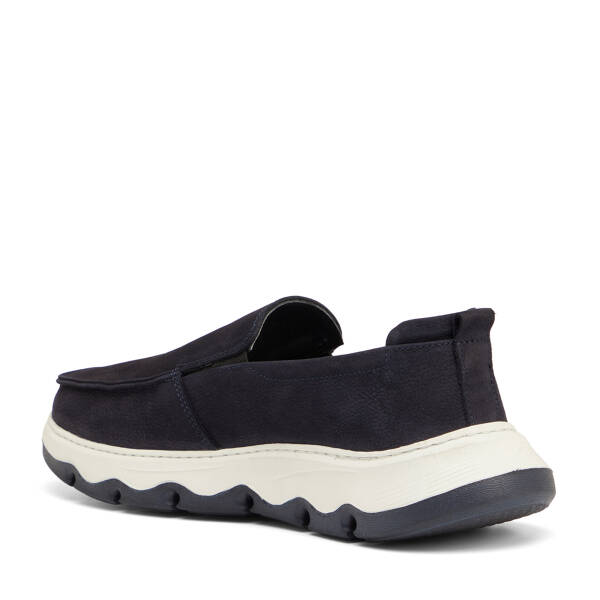 Lacivert Hakiki Nubuk Deri Erkek Loafer - E25I1AY57221-C39 - 4