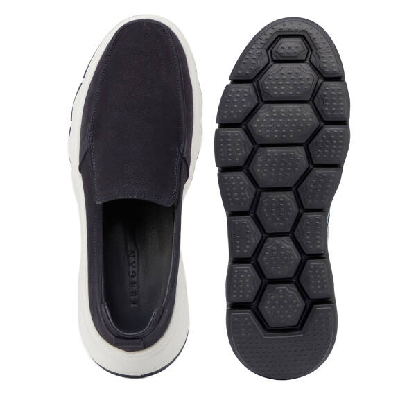 Lacivert Hakiki Nubuk Deri Erkek Loafer - E25I1AY57221-C39 - 6