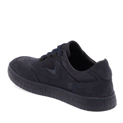  Lacivert Nubuk Deri Erkek Sneaker - E23S1AY56351-C39 - 2