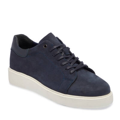  Lacivert Nubuk Deri Erkek Sneaker - E23S1AY56362-C39 