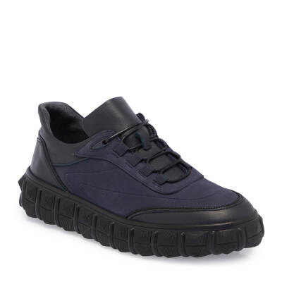 Lacivert Nubuk Deri Erkek Sneaker - E23S1AY56377-C2Q - 1
