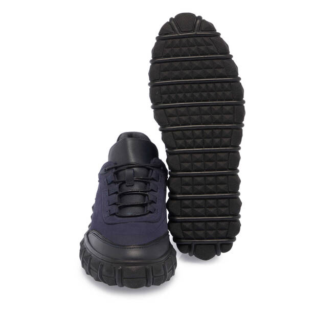 Lacivert Nubuk Deri Erkek Sneaker - E23S1AY56377-C2Q - 4