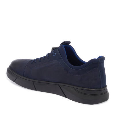  Lacivert Nubuk Deri Erkek Sneaker - E23S1AY56526-C39 - 2