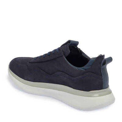  Lacivert Nubuk Deri Erkek Sneaker - E23S1AY56556-C39 - 2