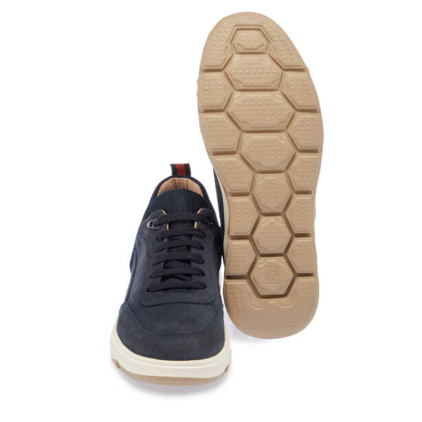 Lacivert Nubuk Deri Erkek Sneaker - E24I1AY56683-C39 - 4