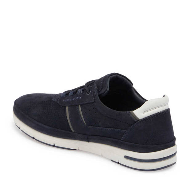 Lacivert Nubuk Deri Erkek Sneaker - E24I1AY56694-C39 - 2