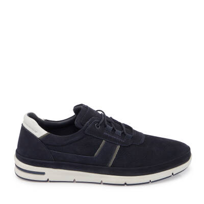 Lacivert Nubuk Deri Erkek Sneaker - E24I1AY56694-C39 - 3