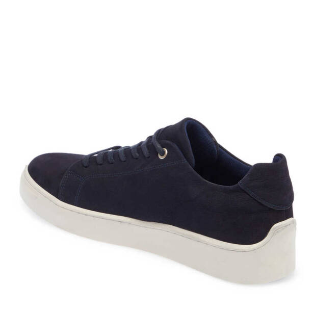 Lacivert Nubuk Deri Erkek Sneaker - E24I1AY56745-C39 - 2