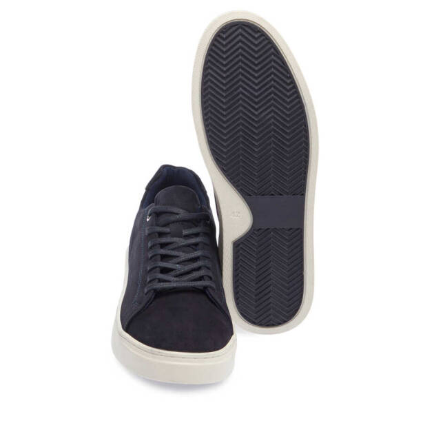 Lacivert Nubuk Deri Erkek Sneaker - E24I1AY56745-C39 - 4