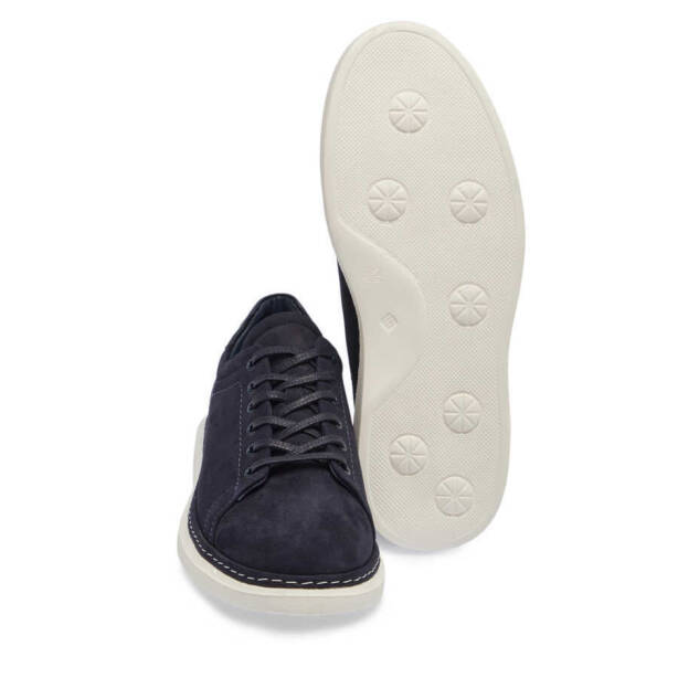 Lacivert Hakiki Nubuk Deri Erkek Sneaker - E24I1AY56806-C39 - Tergan