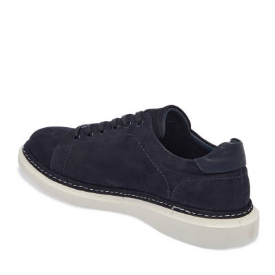  Lacivert Nubuk Deri Erkek Sneaker - E24I1AY56806-C39 - 2