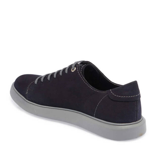 Lacivert Nubuk Deri Erkek Sneaker - E24I1AY56820-C39 - 2