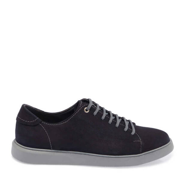 Lacivert Nubuk Deri Erkek Sneaker - E24I1AY56820-C39 - 3
