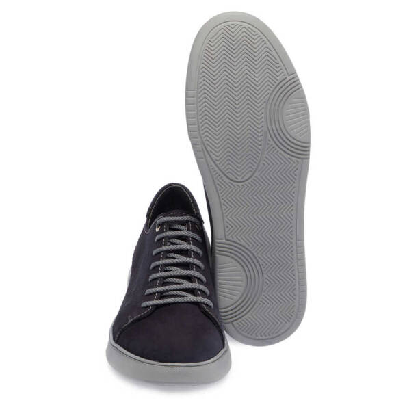 Lacivert Nubuk Deri Erkek Sneaker - E24I1AY56820-C39 - 4