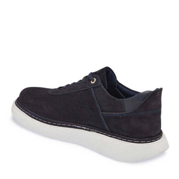 Lacivert Nubuk Deri Erkek Sneaker - E24I1AY56821-C39 - 2