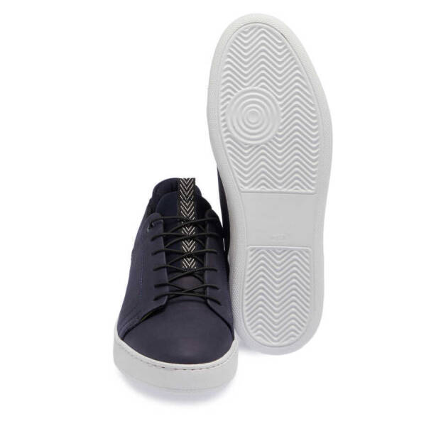 Lacivert Nubuk Deri Erkek Sneaker - E24I1AY56823-C39 - 4