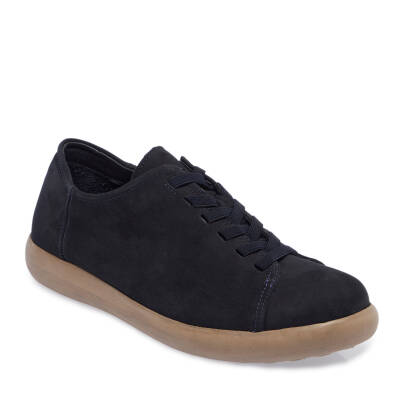  Lacivert Nubuk Deri Erkek Sneaker - E24I1AY56824-C39 - 1