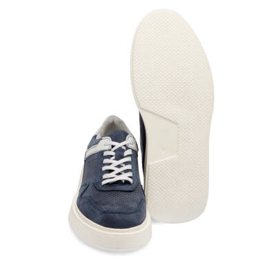Lacivert Nubuk Deri Erkek Sneaker - E24I1AY56854-C39 - 4
