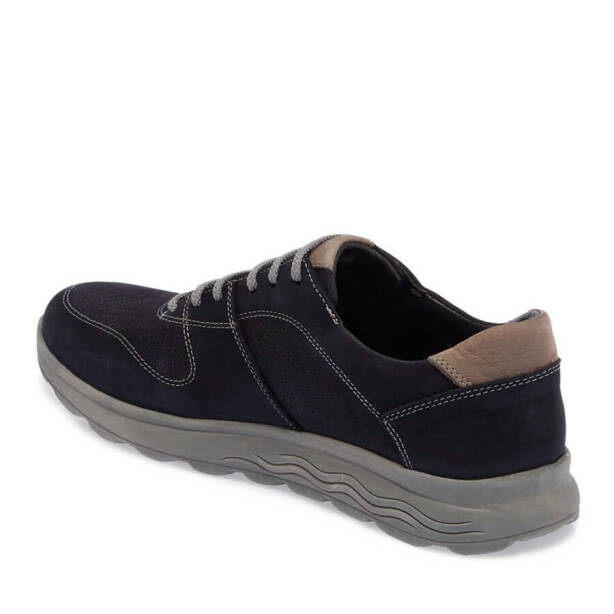 Lacivert Nubuk Deri Erkek Sneaker - E24I1AY56858-C39 - 2