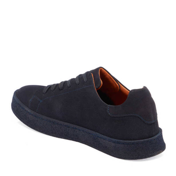 Lacivert Hakiki Nubuk Deri Erkek Sneaker - E24I1AY56895-C39 - 3