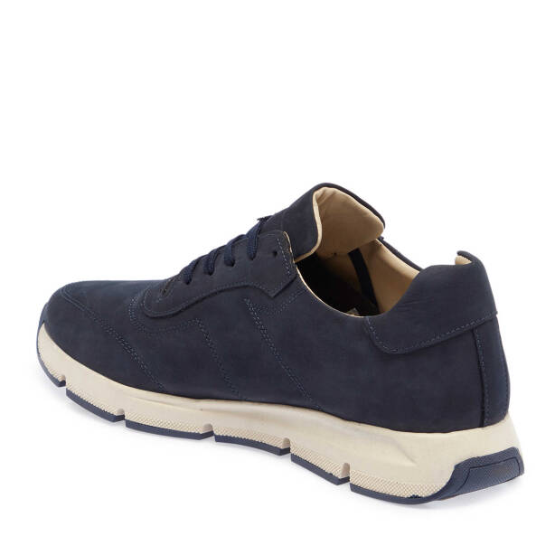 Lacivert Nubuk Deri Erkek Sneaker - E24I1AY56899-C39 - 2