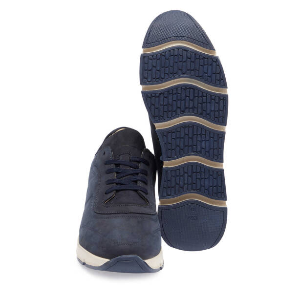 Lacivert Nubuk Deri Erkek Sneaker - E24I1AY56899-C39 - 4