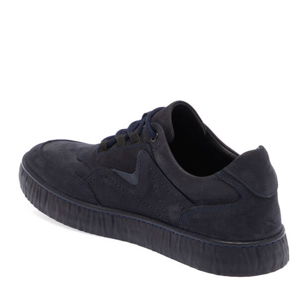 Lacivert Nubuk Deri Erkek Sneaker - E24I1AY56900-C39 - 2