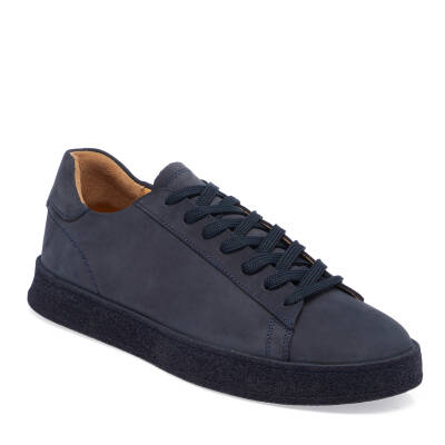  Lacivert Nubuk Deri Erkek Sneaker - E24I1AY56907-C39 