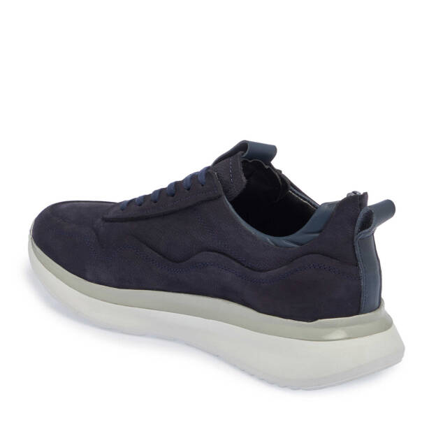 Lacivert Hakiki Nubuk Deri Erkek Sneaker - E24I1AY56912-C39 - Tergan