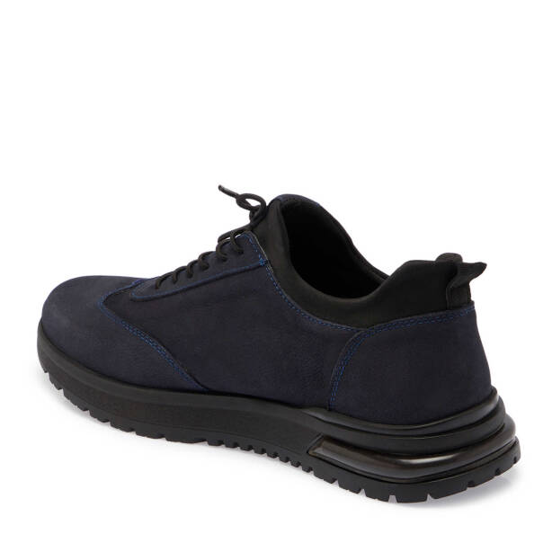 Lacivert Nubuk Deri Erkek Sneaker - E24S1AY57028-C39 - Tergan