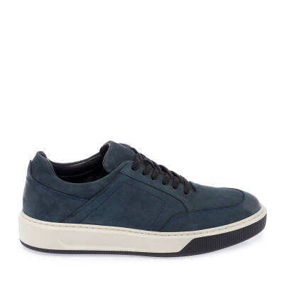 Lacivert Nubuk Deri Erkek Sneaker - E24S1AY57046-C39 - 3