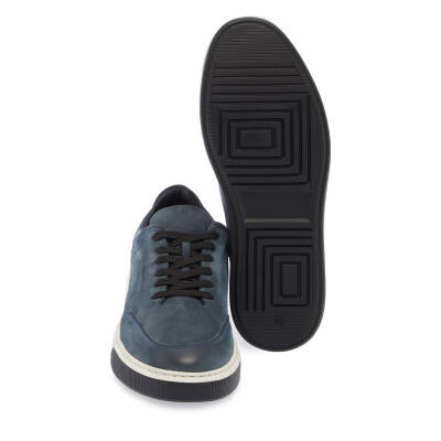 Lacivert Nubuk Deri Erkek Sneaker - E24S1AY57046-C39 - 4