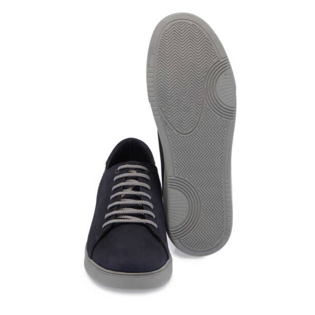 Lacivert Nubuk Deri Erkek Sneaker - E24S1AY57093-C39 - 4
