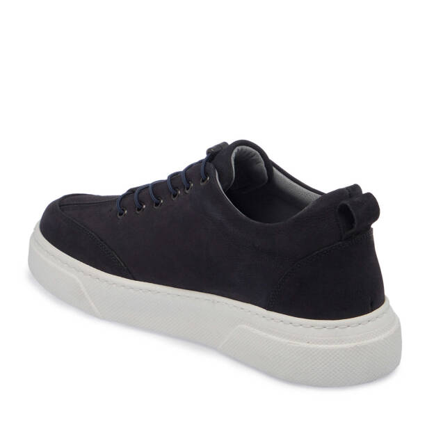 Lacivert Nubuk Deri Erkek Sneaker - E25I1AY57167-C39 - 2
