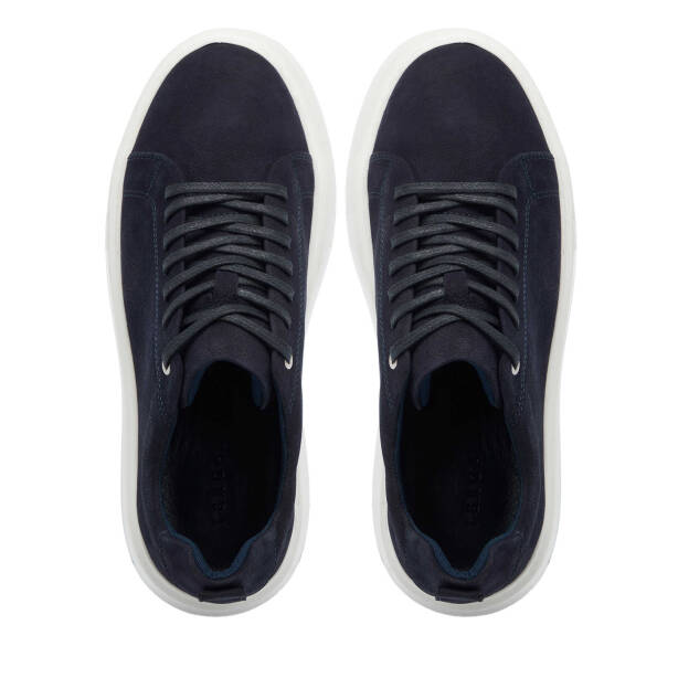 Lacivert Hakiki Nubuk Deri Erkek Sneaker - E25I1AY57220-C39 - 5
