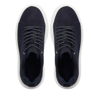 Lacivert Nubuk Deri Erkek Sneaker - E25I1AY57220-C39 - 5