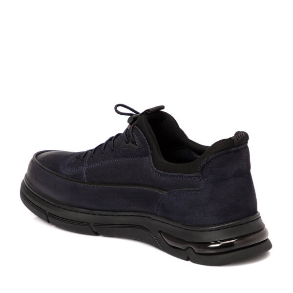 Lacivert Nubuk Deri Erkek Sneaker - E25S1AY57442-C39 - 2