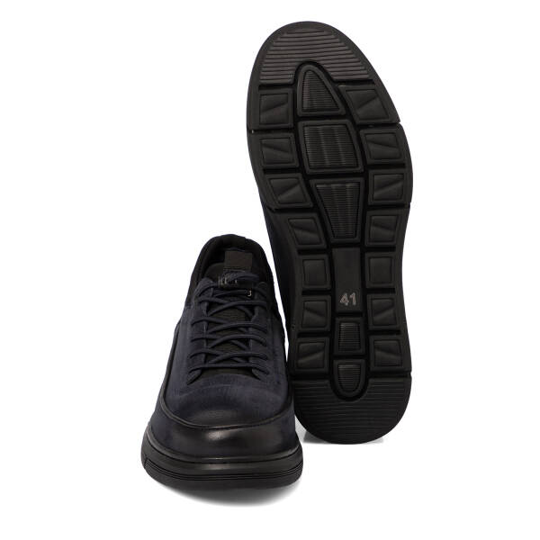 Lacivert Nubuk Deri Erkek Sneaker - E25S1AY57442-C39 - 4
