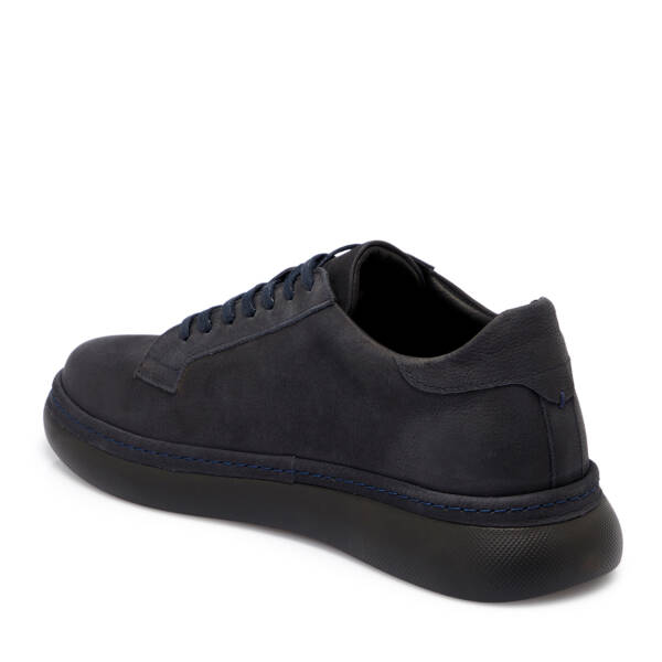 Lacivert Nubuk Deri Erkek Sneaker - E25S1AY57471-C39 - 2