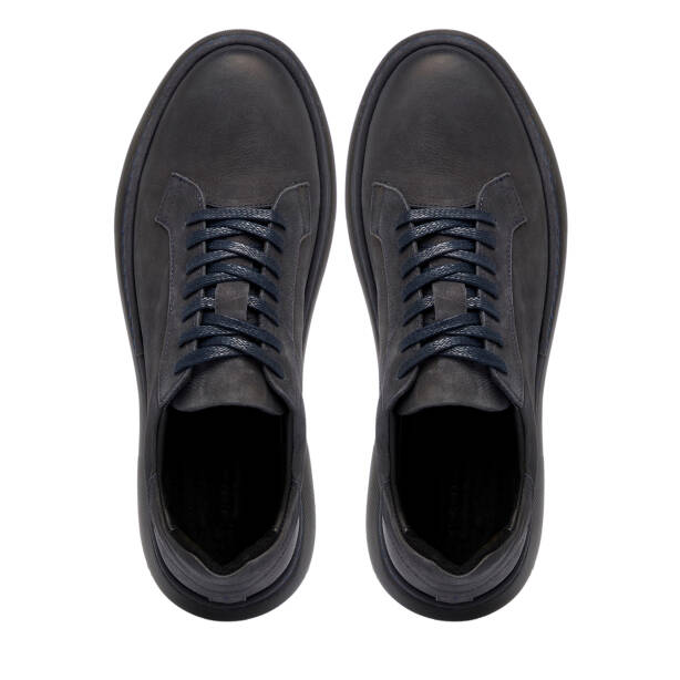Lacivert Nubuk Deri Erkek Sneaker - E25S1AY57471-C39 - 5