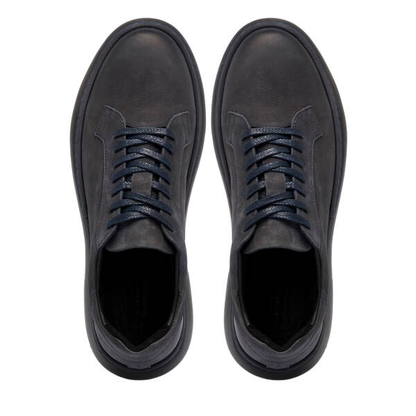 Lacivert Nubuk Deri Erkek Sneaker - E25S1AY57471-C39 - 5