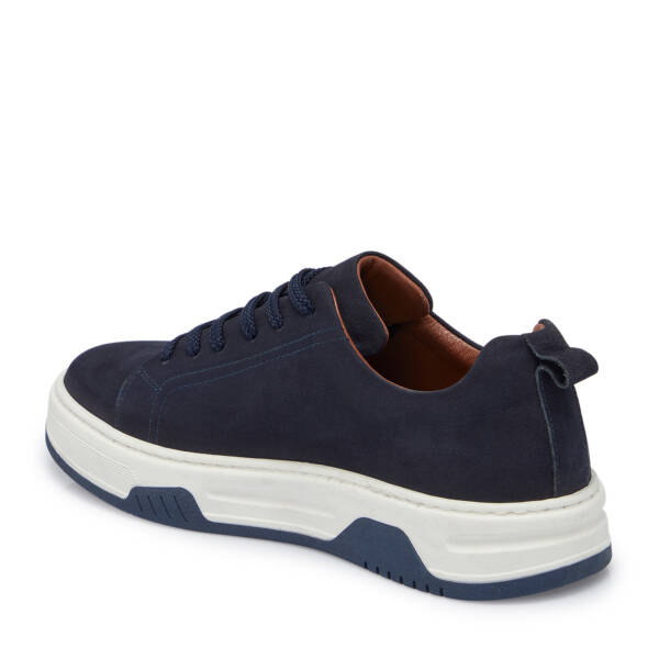 Lacivert Nubuk Deri Erkek Sneaker - E25S1AY57475-C39 - 2